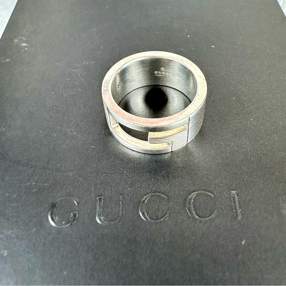 GUCCI Silver 925 Ring size 47 or 4.25 - Picture 5 of 13